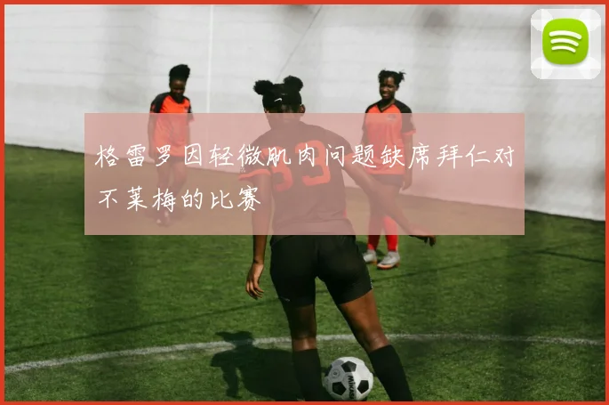 格雷罗因轻微肌肉问题缺席拜仁对不莱梅的比赛